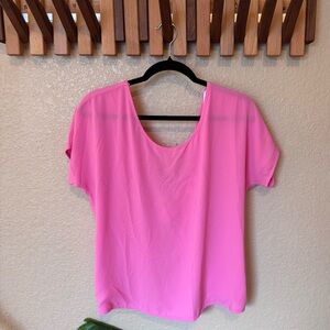 Naked Zebra- Vibrant Pink Short Sleeve Women's Top- Medium